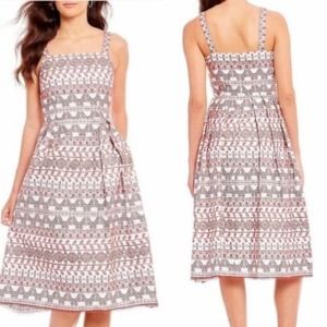 ANTONIO MELANI TAMMY DRESS Women’s Size 14 Embroidered Midi